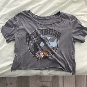 grey billabong cropped shirt
